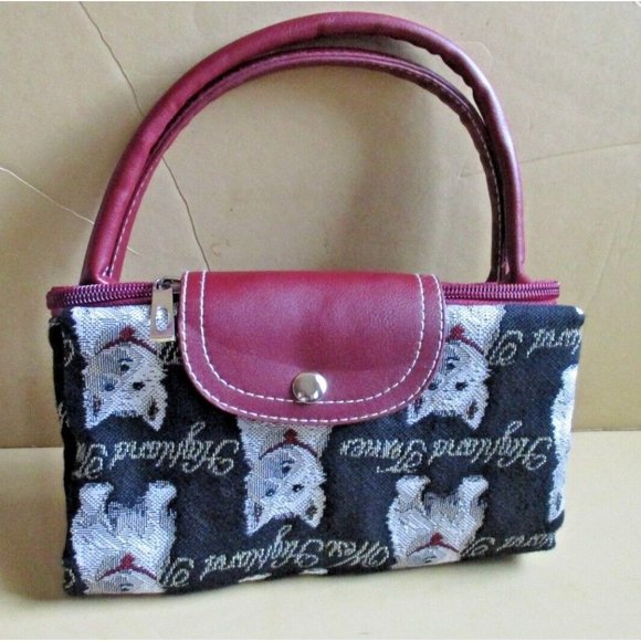 *Harrods Design Black Burgundy West Highland Terrier Dog
